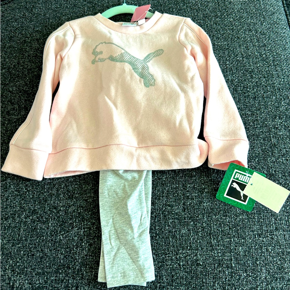 NWT PUMA 2-piece Matching Set Pink Size 2T